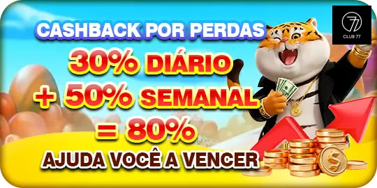 club77 — banner com destaque de odds e cashback, com ênfase em benefício imediato, pensado para estimular a abertura de